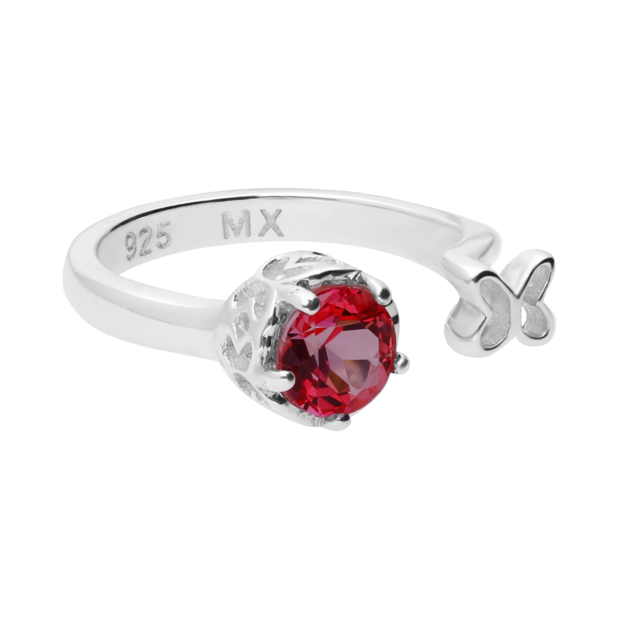 Anillo Mariposa Valeska Con Topacio Blazing Red - Tanya Moss
