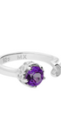 Anillo Plata 925 Valeska Mariposa Con Topacio Violeta - Tanya Moss