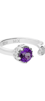 Anillo Plata 925 Valeska Mariposa Con Topacio Violeta - Tanya Moss