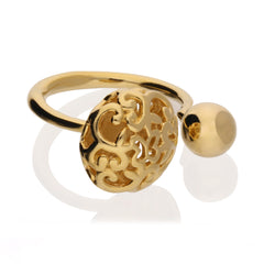 Anillo Abierto Elia Grande Baño Oro