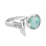 Anillo Plata 925 Mensaje de Amor Colibrí Con Madreperla Verde - Tanya Moss