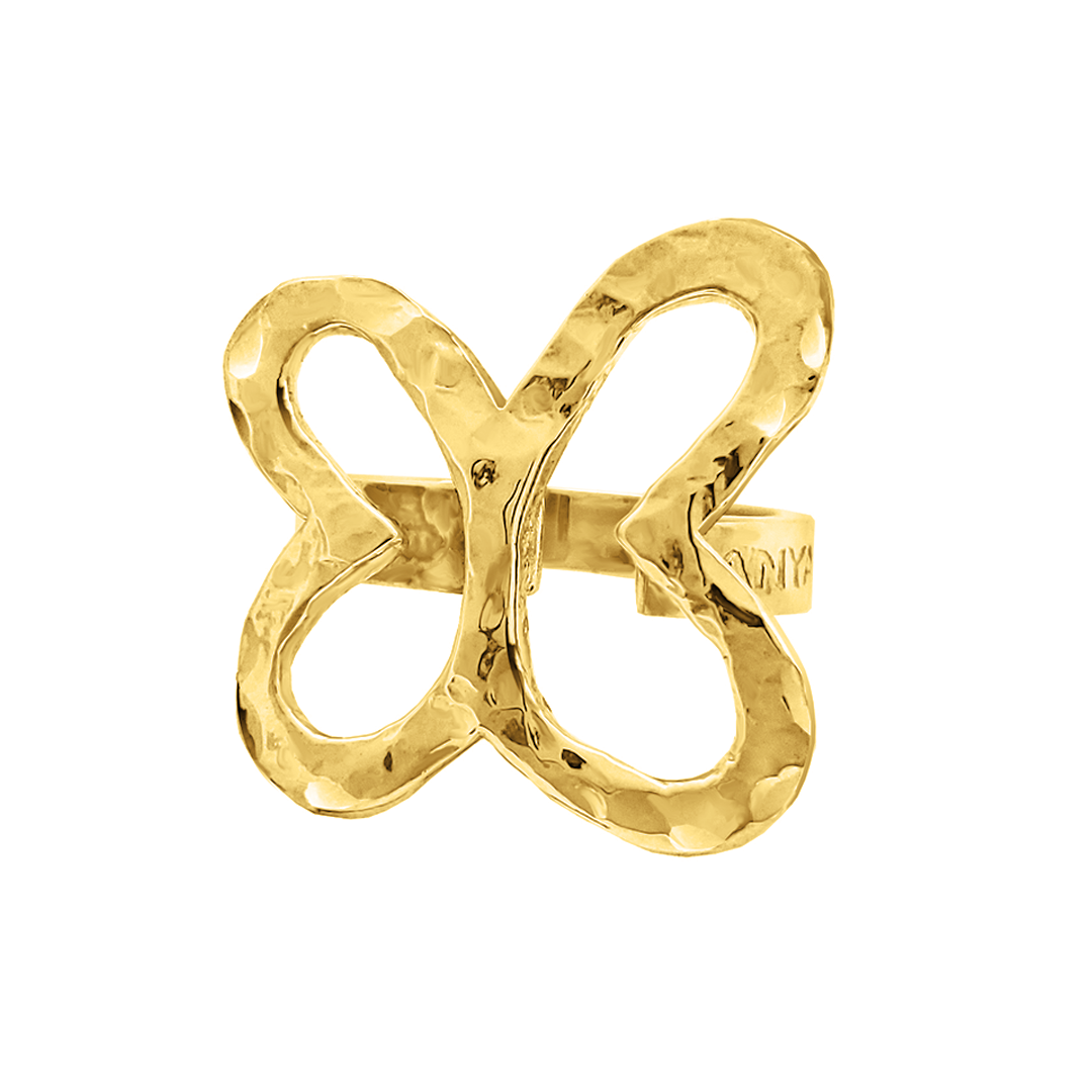 Anillo Plata 925 Liberty Mariposa Dorado - Tanya Moss