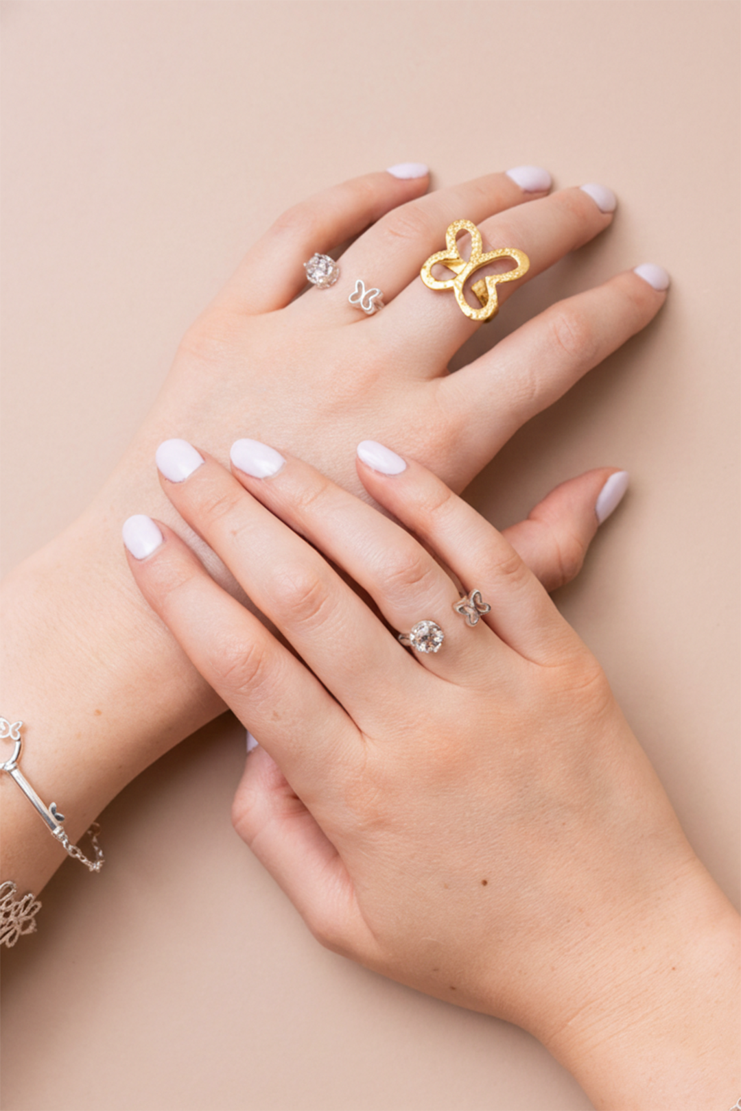 Anillo Plata 925 Liberty Mariposa Dorado - Tanya Moss