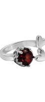 Anillo Plata 925 Amoret Corazon Granate - Tanya Moss