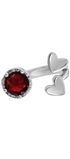 Anillo Plata 925 Amoret Corazon Granate - Tanya Moss