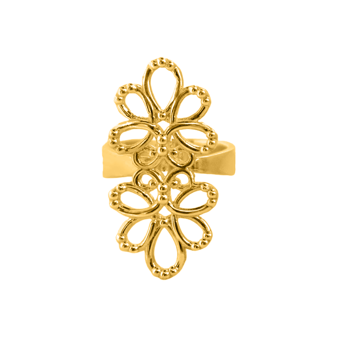 Anillo Plata 925 Serenata Ajustable Dorado
