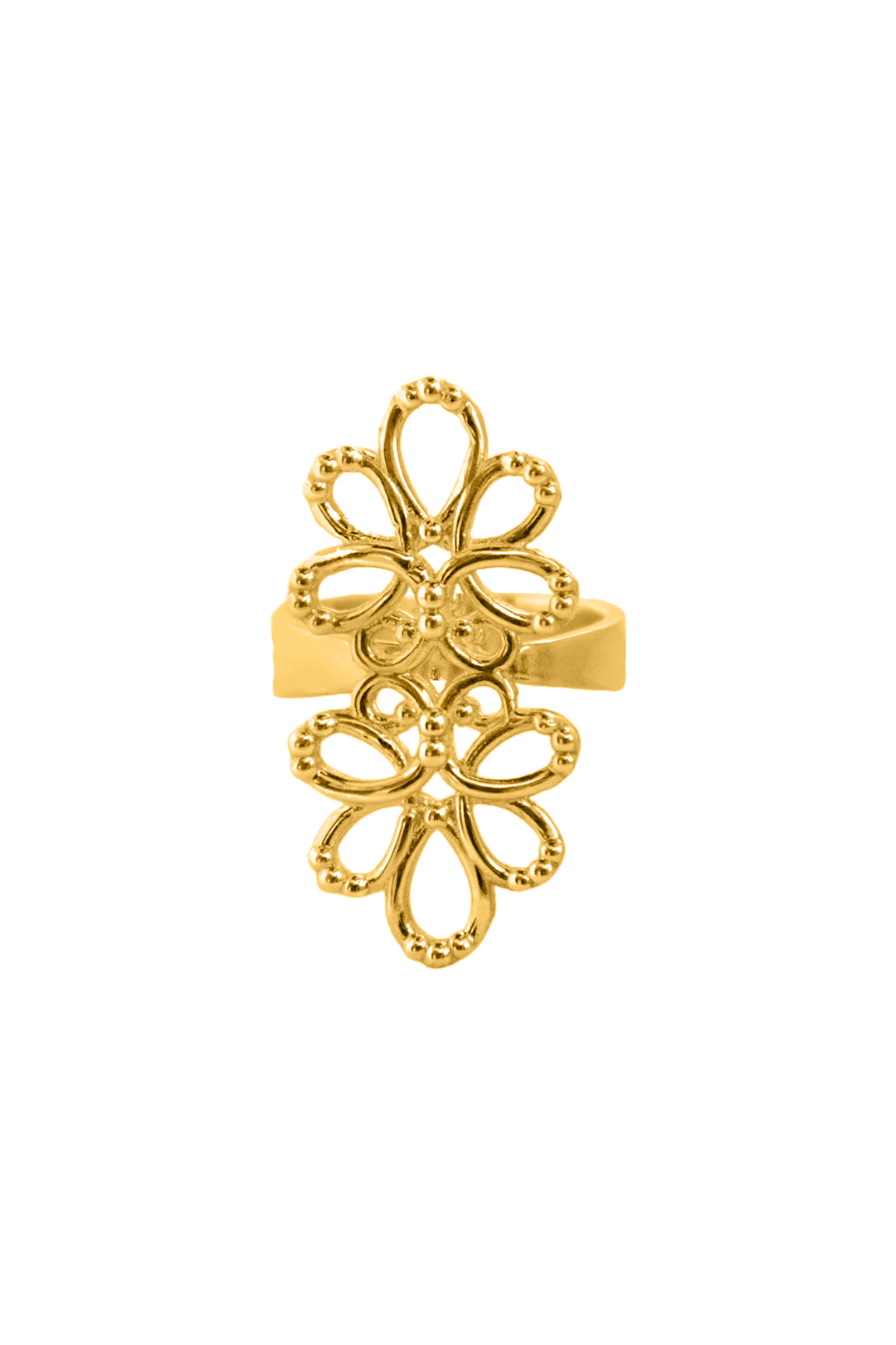 Anillo Plata 925 Serenata Ajustable Dorado