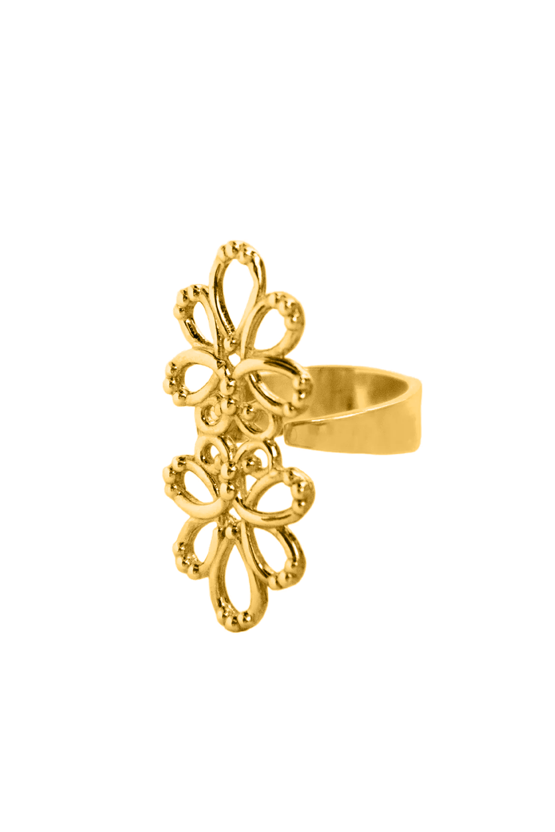 Anillo Plata 925 Serenata Ajustable Dorado