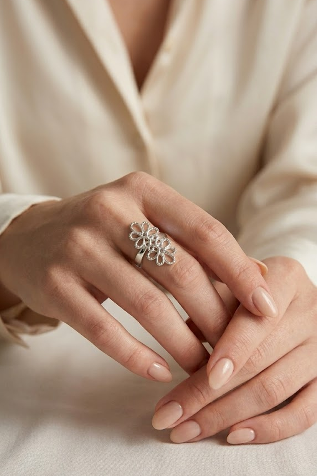 Anillo Mujer Plata 925 Serenata Ajustable