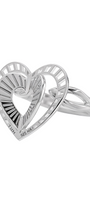 Anillo Plata 925 Valentina con Corazón Destellos - Tanya Moss