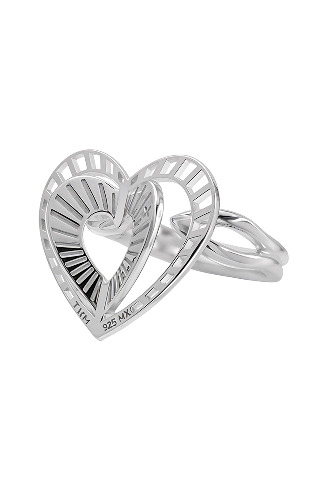 Anillo Plata 925 Valentina con Corazón Destellos