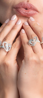Anillo Plata 925 Valentina con Corazón Destellos - Tanya Moss