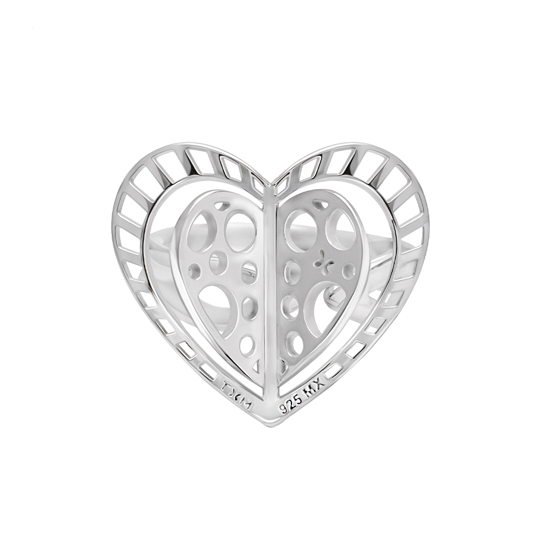 Anillo Plata 925 Valentina con Corazón Círculos - Tanya Moss