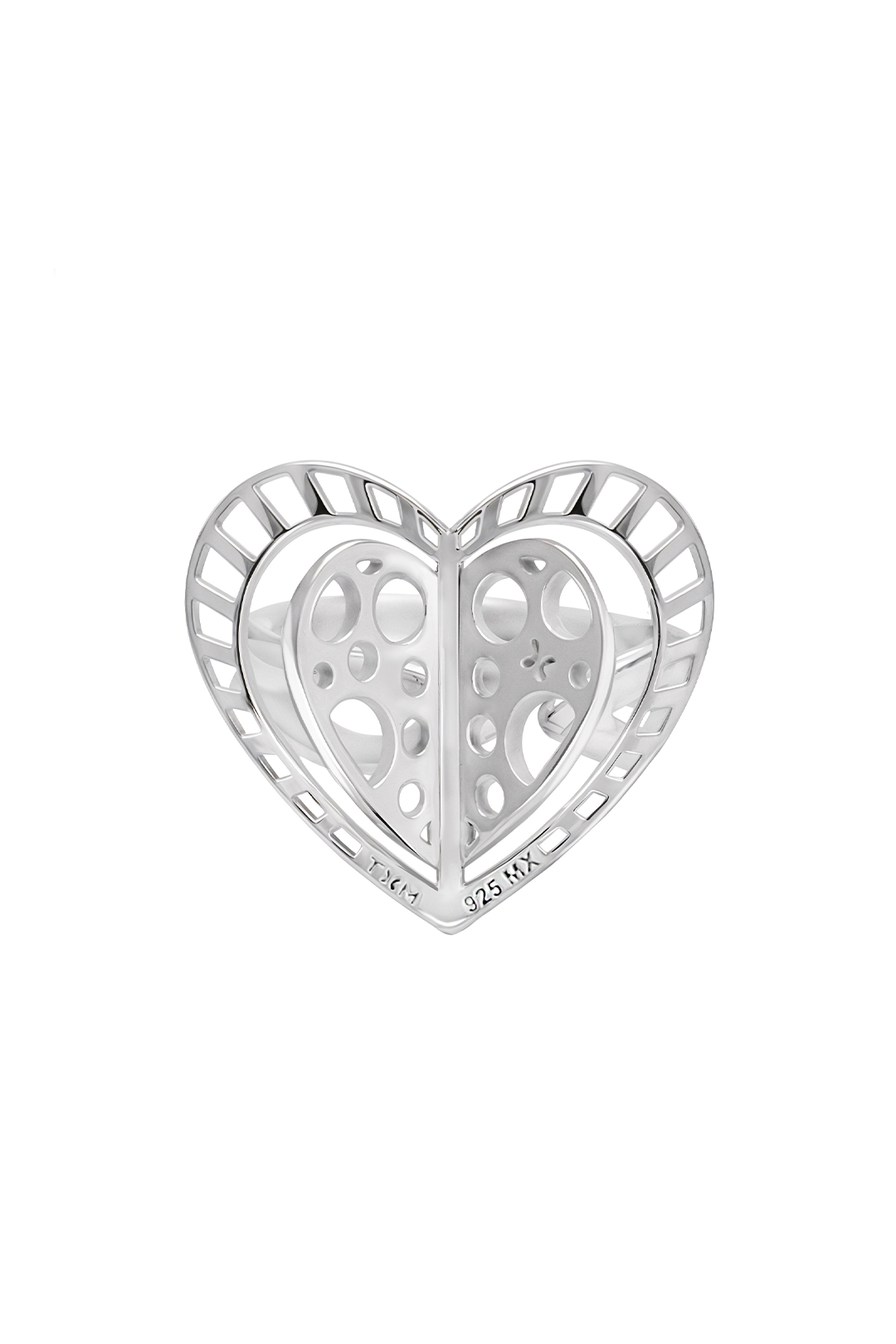 Anillo Plata 925 Valentina con Corazón Círculos - Tanya Moss