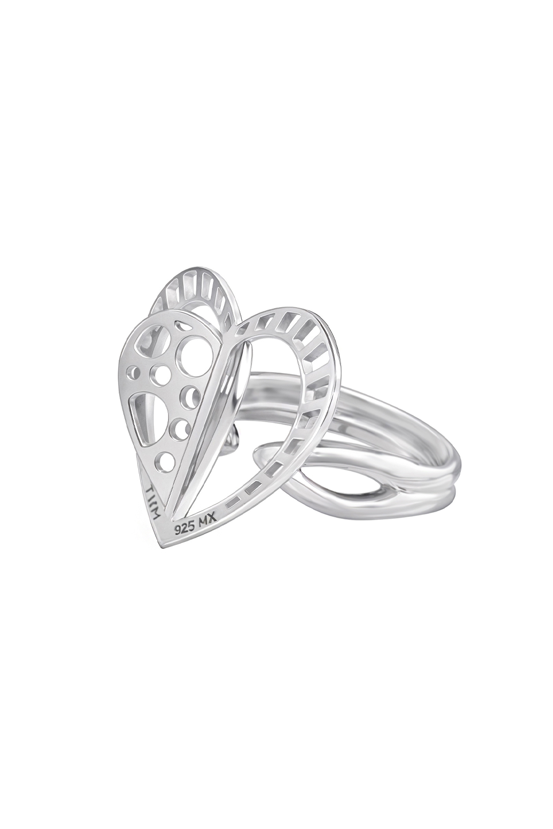 Anillo Plata 925 Valentina con Corazón Círculos - Tanya Moss