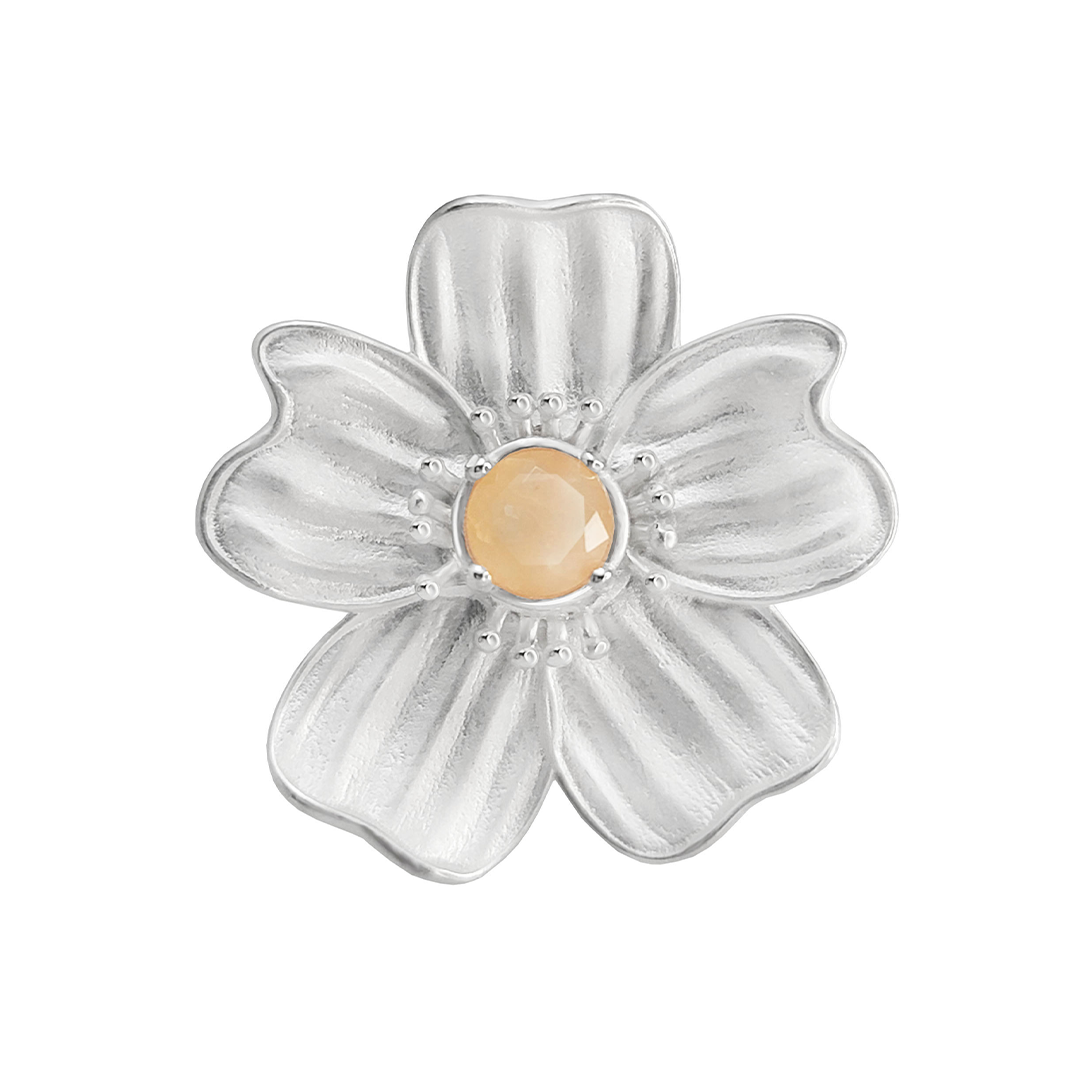 Anillo Plata 925 Florecer con Topacio Champange - Tanya Moss