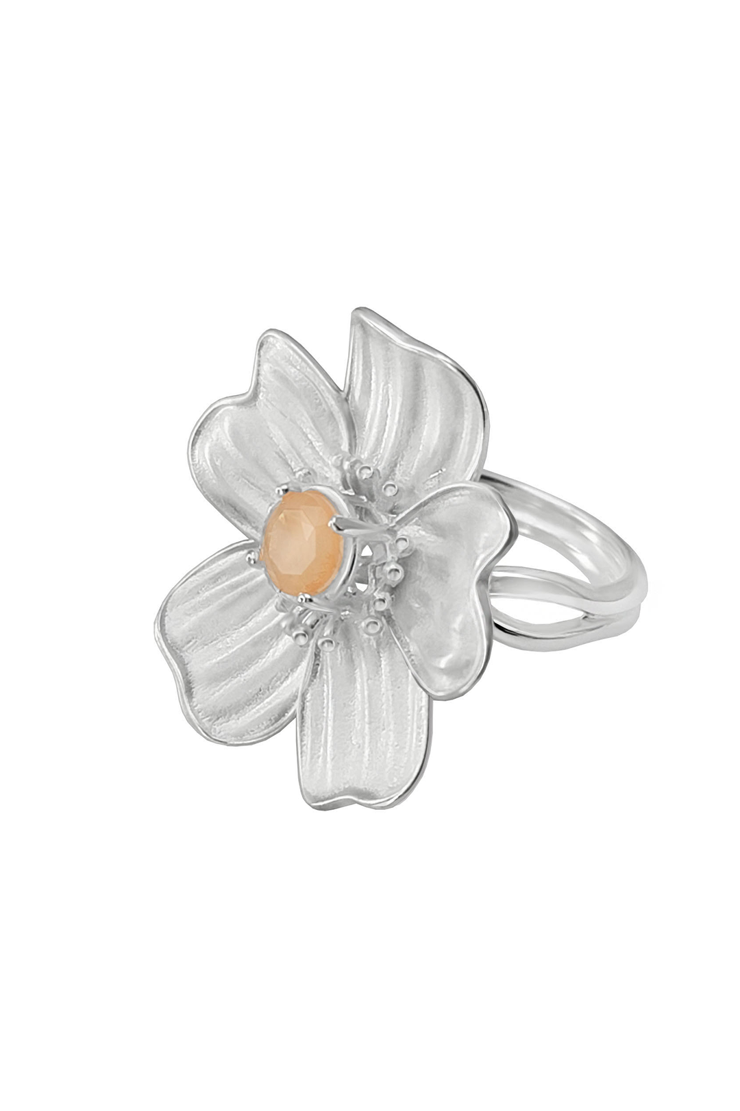 Anillo Plata 925 Florecer con Topacio Champange - Tanya Moss