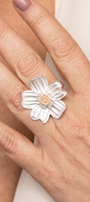 Anillo Plata 925 Florecer con Topacio Champange - Tanya Moss