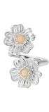 Anillo Plata 925 Dos Flores con Topacio Florecer - Tanya Moss