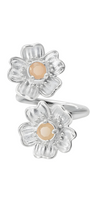 Anillo Plata 925 Dos Flores con Topacio Florecer - Tanya Moss