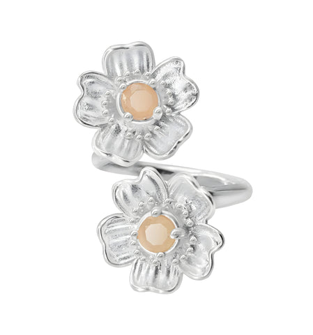 Anillo Dos Flores Florecer GDE