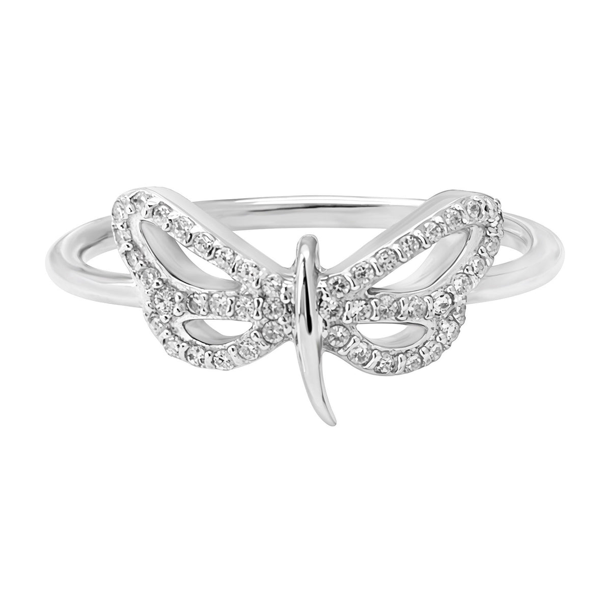 Anillo Libelula Con Circonias Talla 5