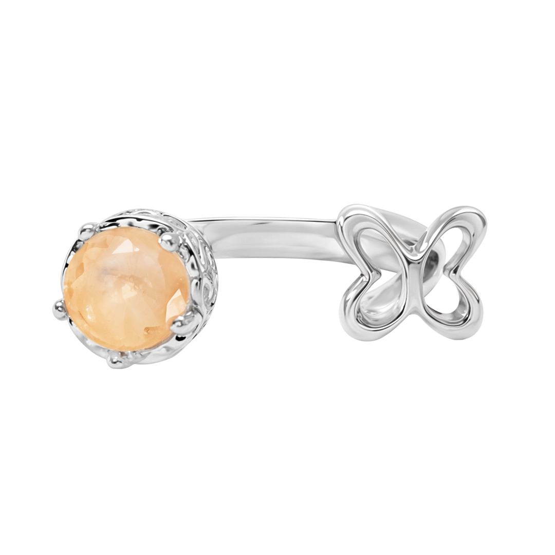Anillo Plata 925 Abierto Mariposa Básica Con Piedra - Tanya Moss