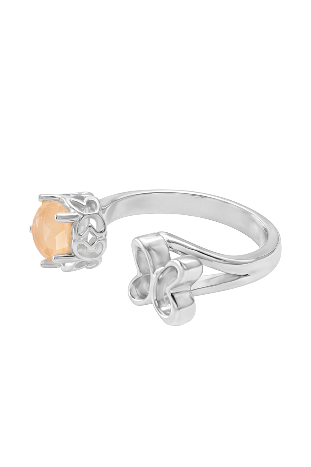 Anillo Plata 925 Abierto Mariposa Básica Con Piedra - Tanya Moss