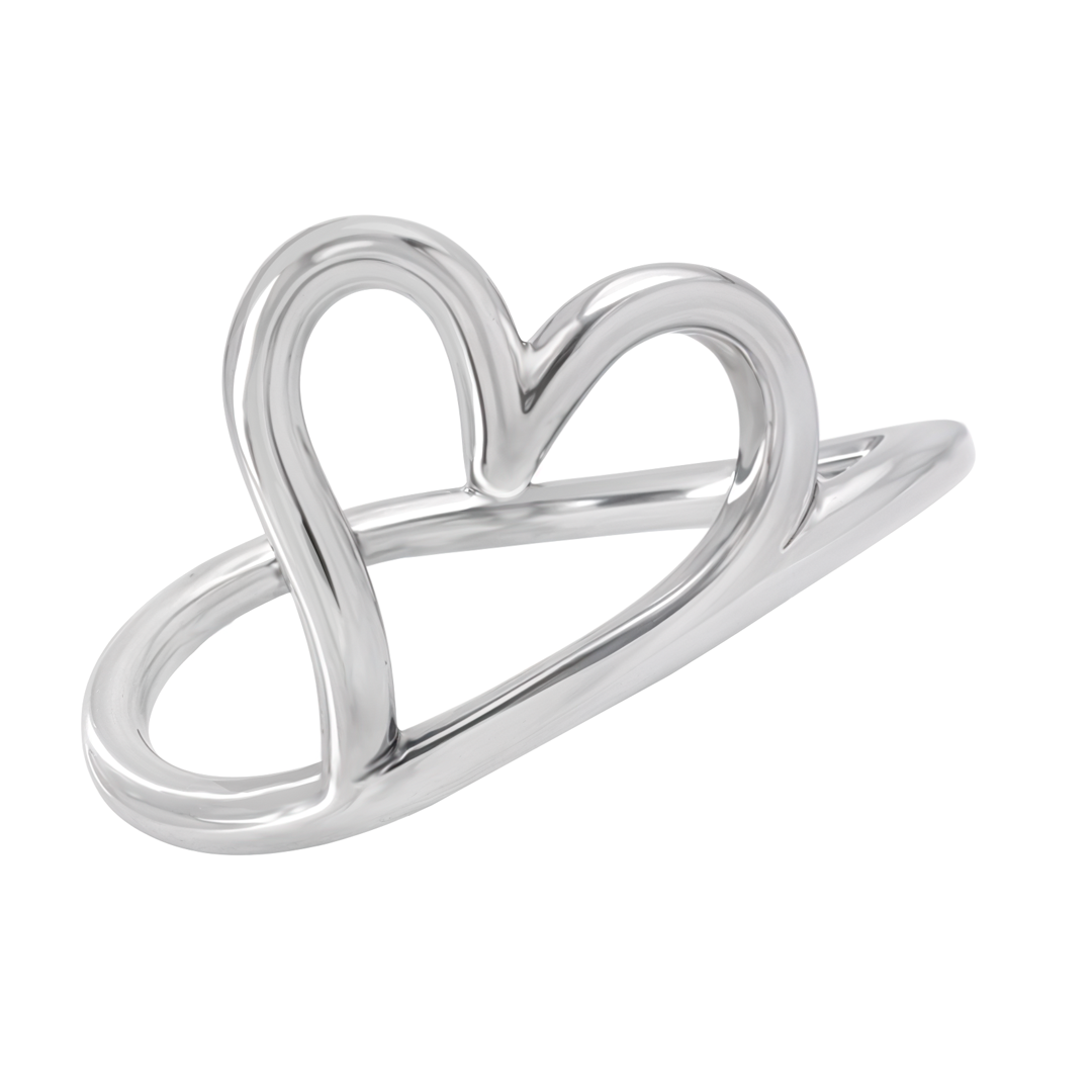 Anillo Corazón Latidos Plata Talla 8 - Tanya Moss