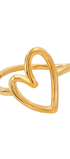 Anillo Corazón Latidos Baño Oro Talla 7 - Tanya Moss