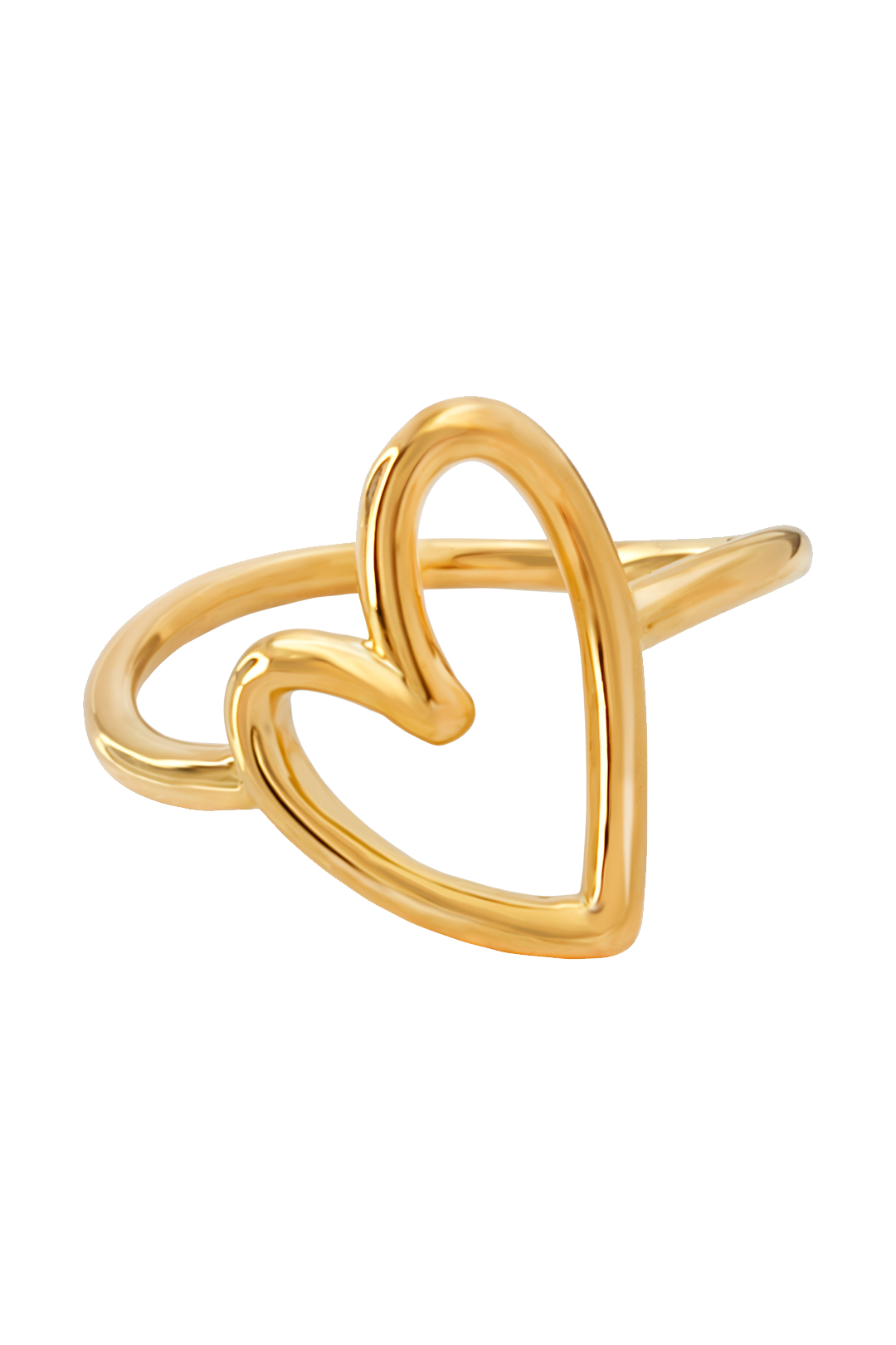 Anillo Corazón Latidos Baño Oro Talla 7 - Tanya Moss