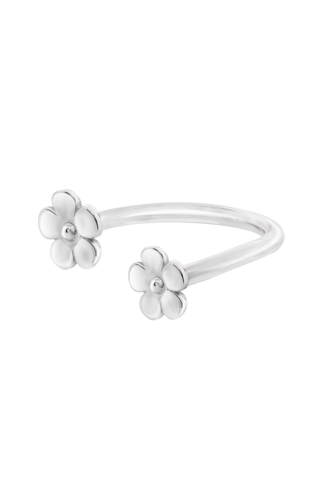 Anillo Plata 925 Linda Dos Flores Abierto - Tanya Moss