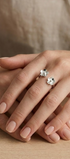 Anillo Plata 925 Linda Dos Flores Abierto - Tanya Moss