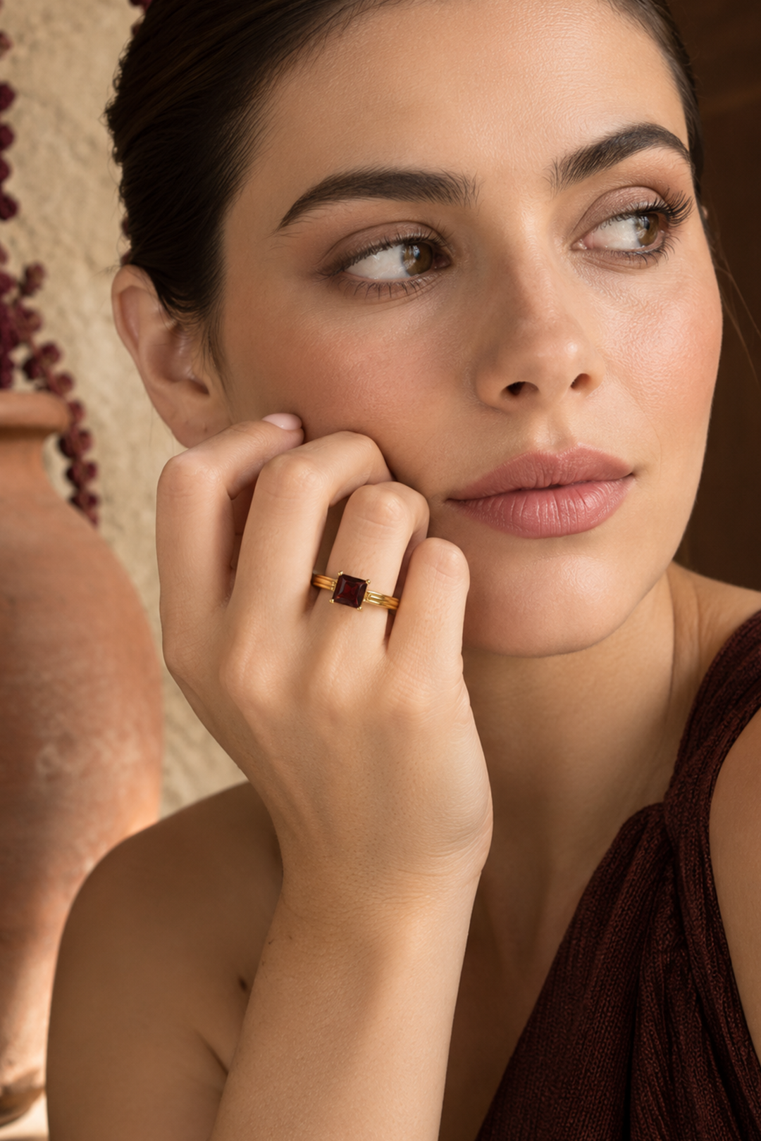 Anillo Icónica Piedra Rosa