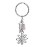 Llavero Mujer Metal Colibri Flor Piedra