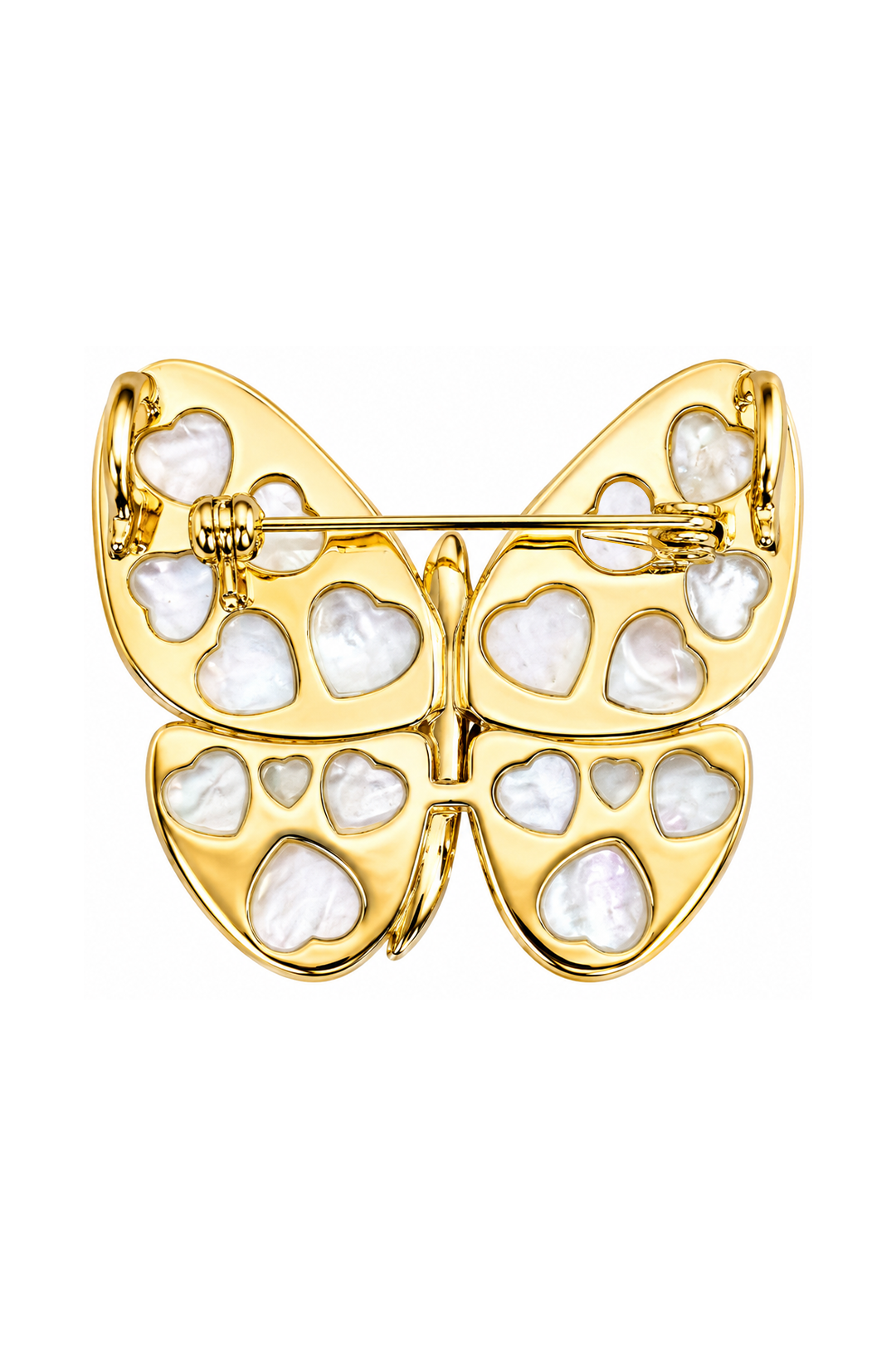 Prendedor de mariposa con madreperla