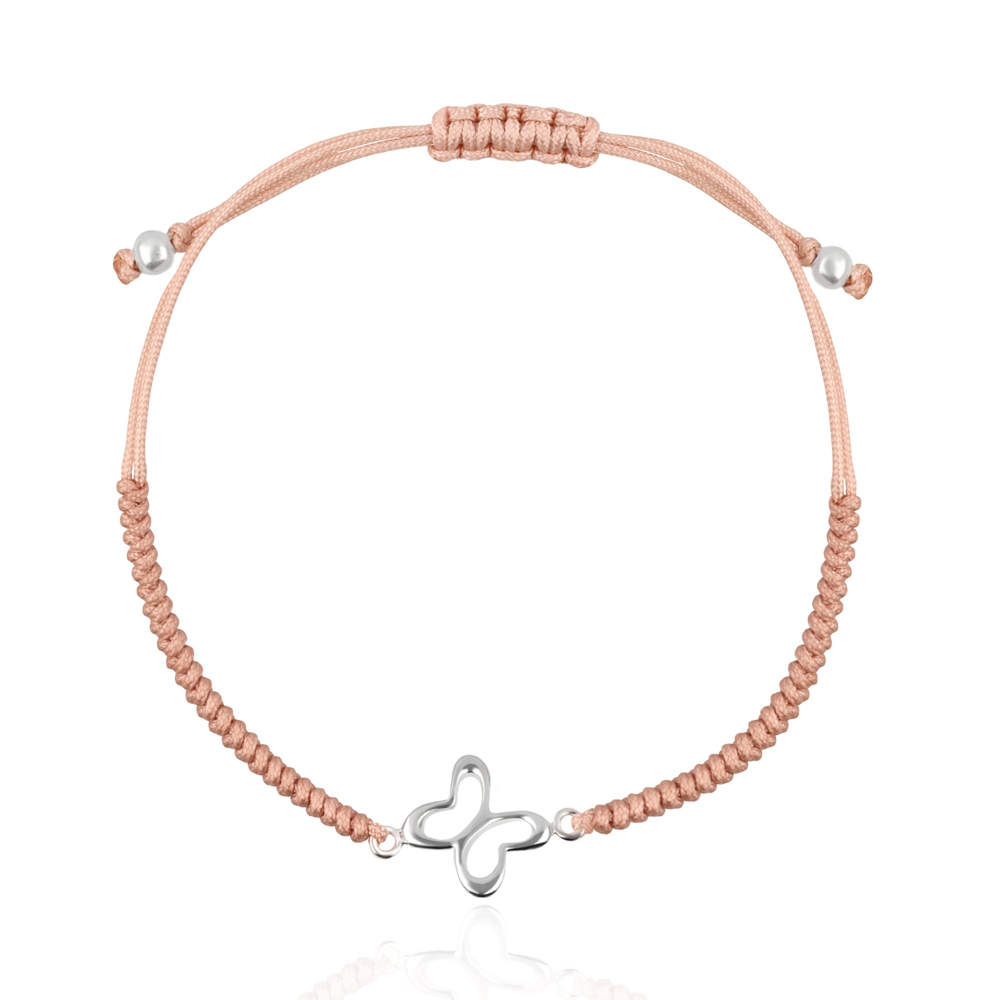 Pulsera Mujer Plata 925 Alegria Mariposa Tejida Nude