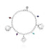 Pulsera Mujer Plata 925 Chakras 3 Charms / 4 Piedras - Tanya Moss