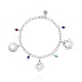 Pulsera Mujer Plata 925 Chakras 3 Charms / 4 Piedras - Tanya Moss