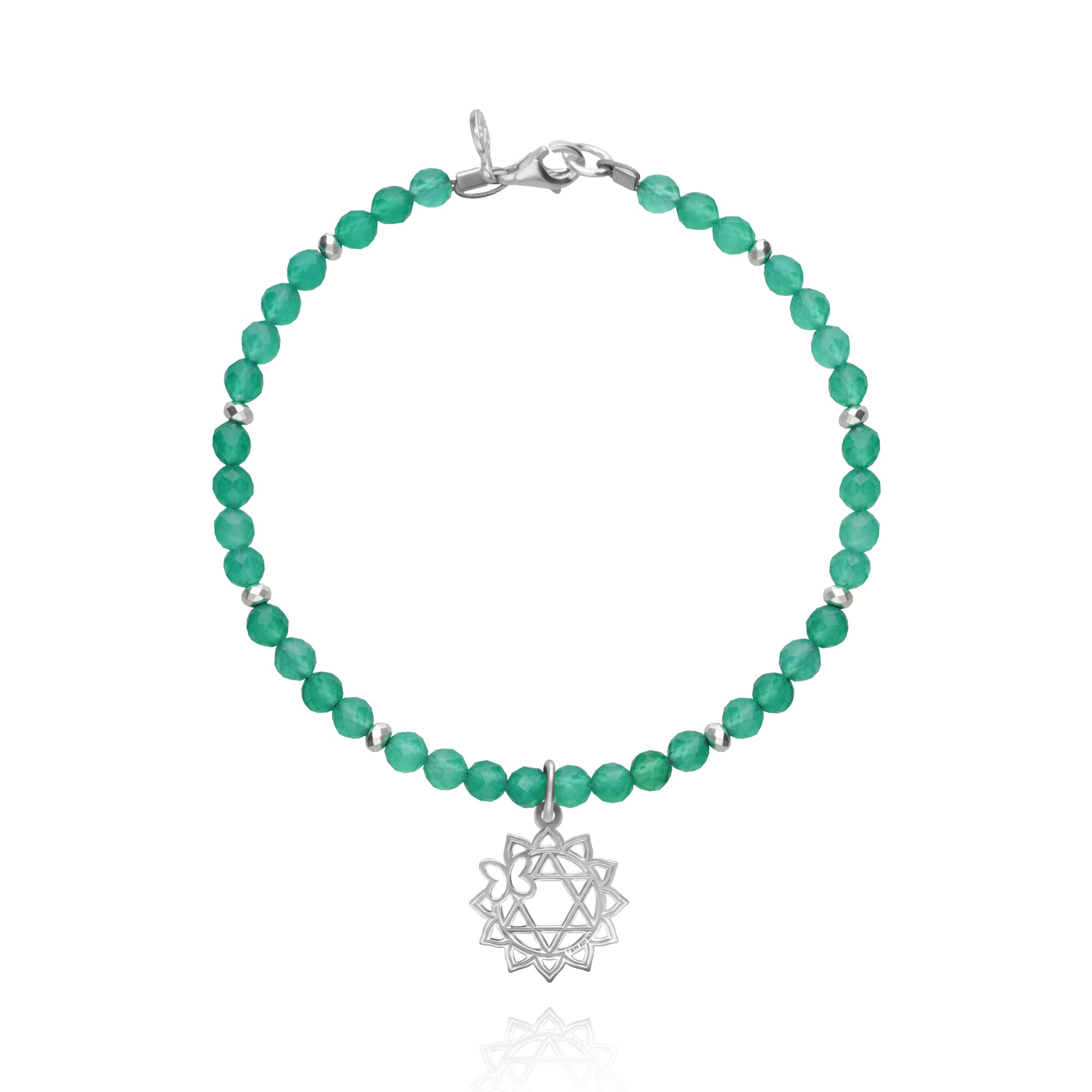 Pulsera Chakra Corazón Con Agata Verde - Tanya Moss