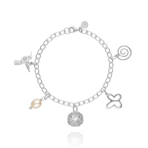 Pulsera Mujer Plata 925 Aurora 25 Aniversario Charms