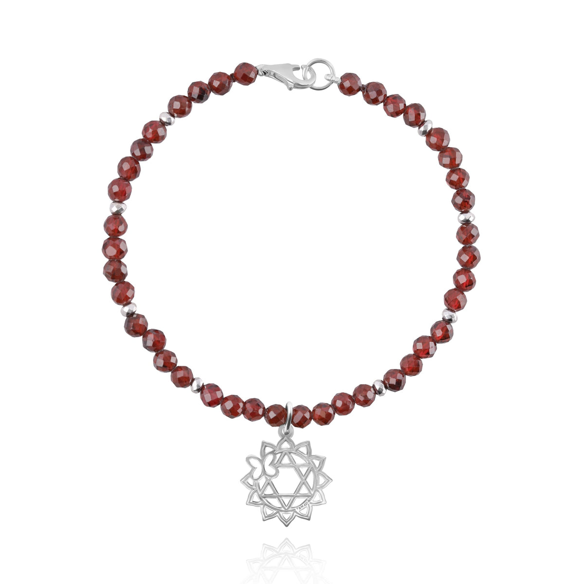 Pulsera Mujer Plata 925 Chakras Corazon