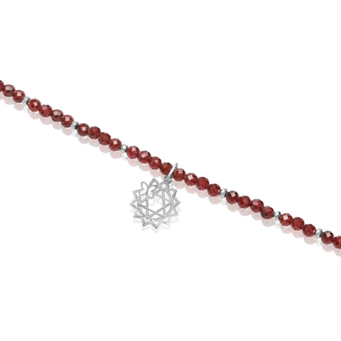 Pulsera Chakra Corazon Granate