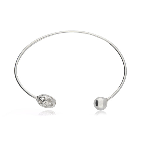 Brazalete Mujer Plata 925 Elia Esfera Abierto