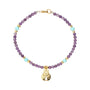 Pulsera Mujer Plata 925 Carisma Catarina Bano Oro Amatista / Turquesa - Tanya Moss