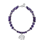 Pulsera Mujer Plata 925 Zen Elefante Amatista - Tanya Moss