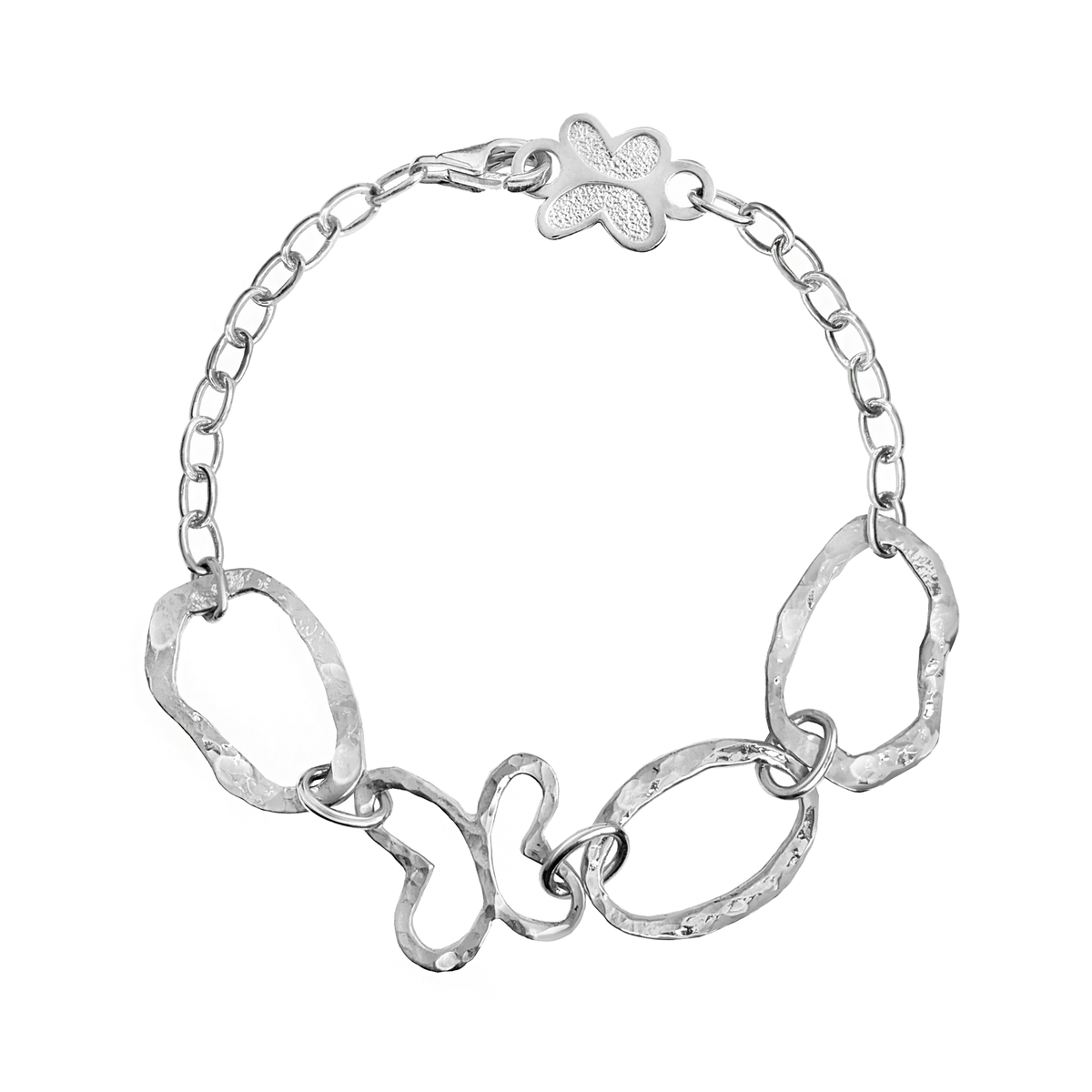 Pulsera Mujer Plata 925 Liberty Eslabones Mariposa