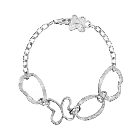 Pulsera Mujer Plata 925 Liberty Eslabones Mariposa