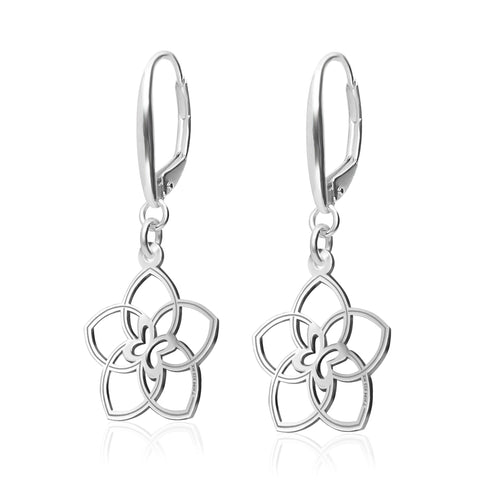 Aretes Mujer Plata 925 Joy 5 Petalos