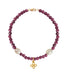 Pulsera Mujer Oro 14K Oro Finito Trebol Rubi / Perla - Tanya Moss